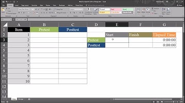 Recording the Time to Complete a Task using Excel VBA