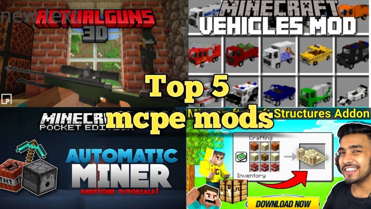 TOP 5 Best Addons/Mods For Minecraft Pocket Edition Survival | MCPE ...