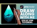 #6 Procreate Step By Step Tutorial  - Draw Along With Me - Seascape