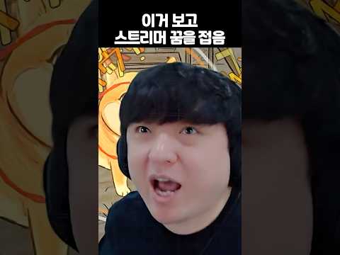 이거 보고 스트리머 꿈을 접음