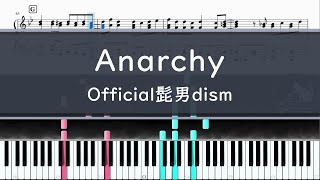Official髭男dism「Anarchy」〈ピアノ楽譜〉 Resimi