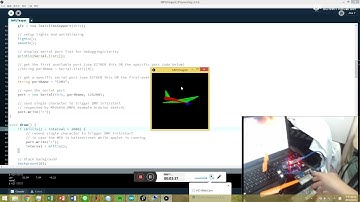 Arduino 無人機開發 DragonFly 飛龍在天 MPU6050 六軸感測器 Processing 3D飛機圖顯示