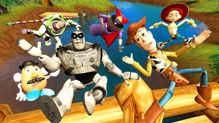 Gmod CURSED BUZZ vs Woody , Buzz, Jessie, Mr.  Potato Head and Emperor Zurg from Toy Story Ragdolls