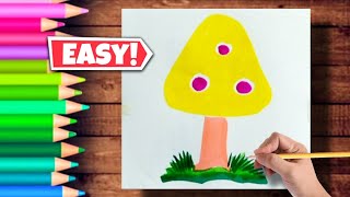 "Unleash Your Creativity: Step-by-Step Guide to Drawing Fantastical Mushrooms 🌟🍄"