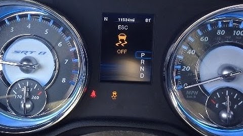 DISABLING ELECTRONIC STABILITY CONTROL on Chrysler 300, Dodge Charger/ Challenger SRT