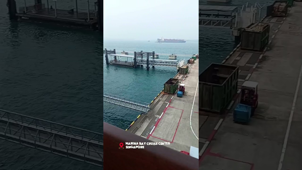 Kerja di kapal pesiar, posisi ngeport  di marina bay cruise center Singapore #kapalpesiar