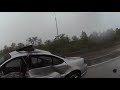 Speeding Car Slams Into Police Cruiser on Highway Traffic Stop