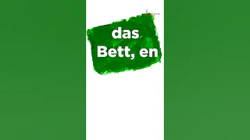Немецкий с нуля. Учим артикли, das Bett