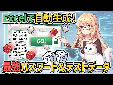 【Excel】ランダムなパスワード・文字列を自動生成する方法