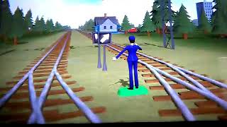 Unstoppable passes train station in train frontier