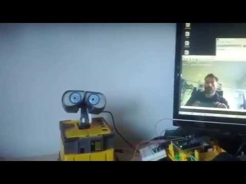 Wall-e Odroid u3 face tracking python opencv arduino