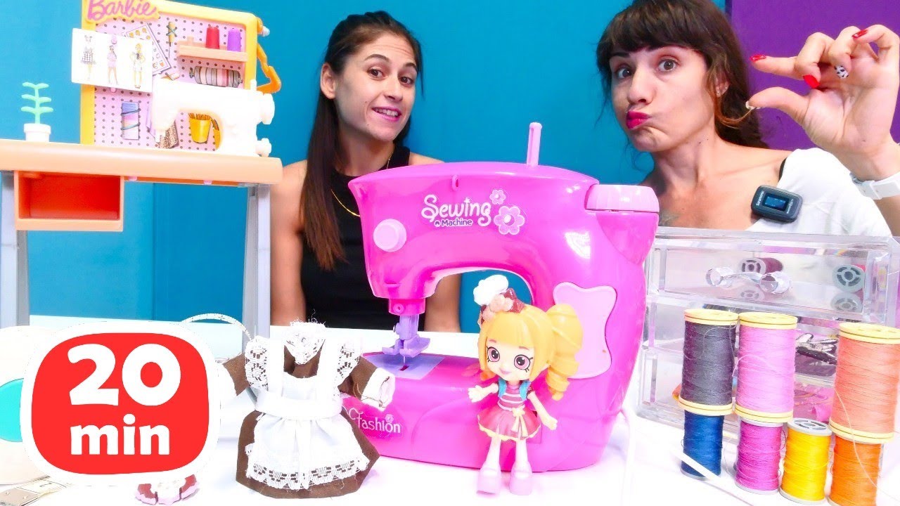 Ayşe VS. Ümit. Oyuncak bebekler için elbise dikelim! Kız oyunları