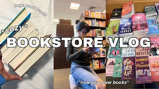 spend the day book shopping with me! *cozy* bookstore vlog + huge book haul 2024