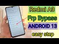 redmi A3 frp bypass/redmi A3 2024 google account lock /miui 14  redmi a3 google account bypass