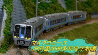 JR四国2000系特急宇和海レイアウト走行動画【マイクロエース】