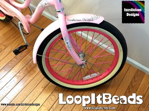 LoopItBeads - Bead Your Bike Wheels!! Easy to use snap-on beads click right onto your bicycle spokes