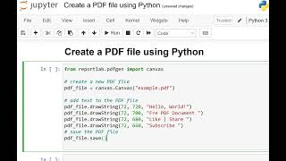 Day 149 : Create a PDF file using Python