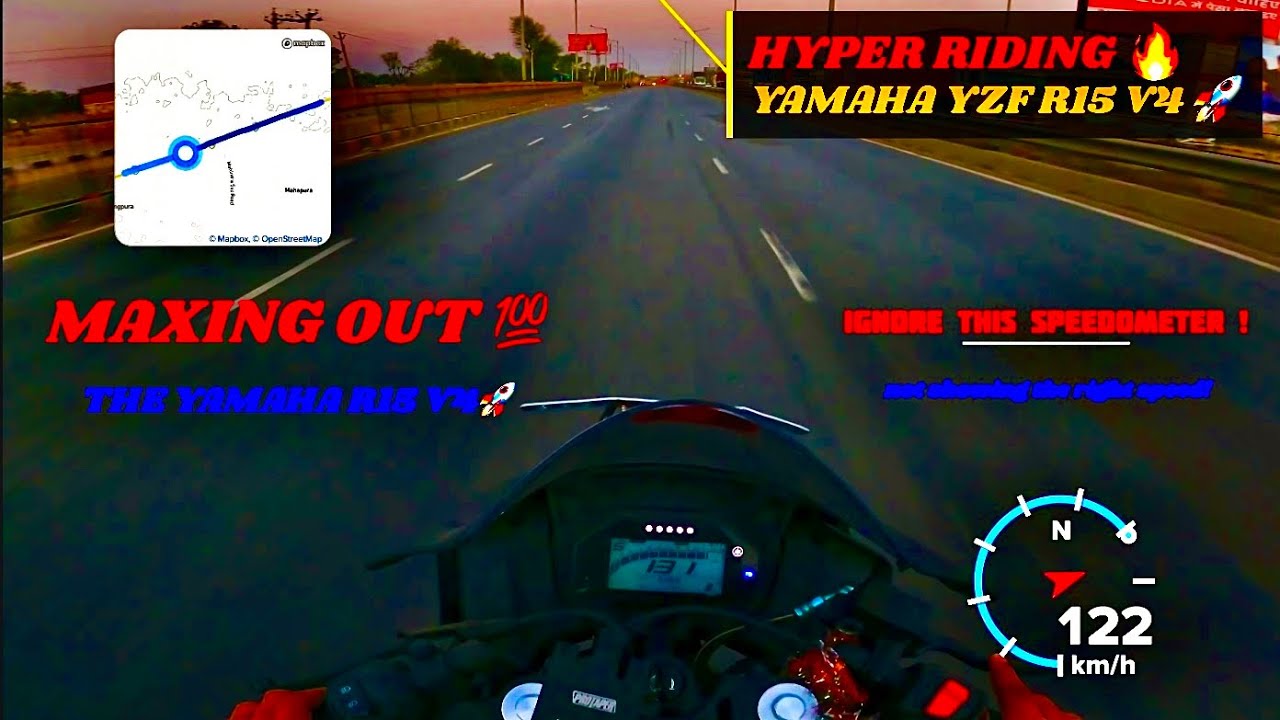 YAMAHA YZF R15 V4 🚀| HYPER RIDING  💯🔥| #r15v4
