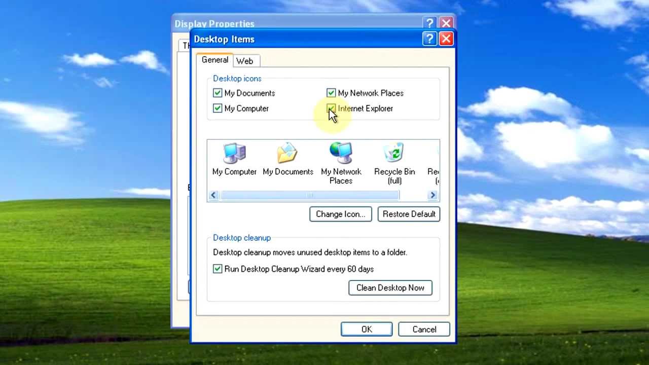 how to change icon picture windows xp