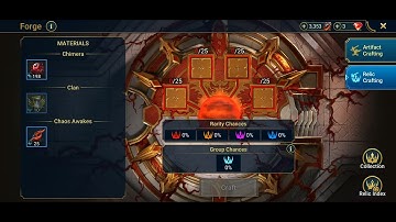Using The Forge To Craft Relics In RAID Shadow Legends