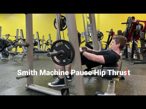 Smith Machine Pause Hip Thrust Exercise Demo