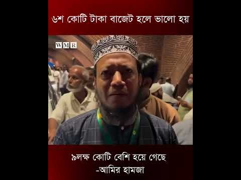 ৬শ কোটি টাকা বাজেট হলে ভালো হয় ৯লক্ষ কোটি বেশি হয়ে গেছে  আমির হামজা