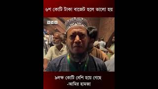 ৬শ কোটি টাকা বাজেট হলে ভালো হয় ৯লক্ষ কোটি বেশি হয়ে গেছে  আমির হামজা