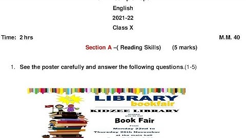 pseb board class 10th English paper 2 may 2022