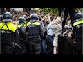 Wild scenes as dutch police clash with antiisrael protesters
