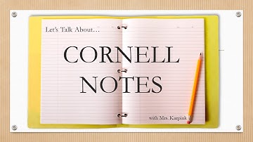 Cornell Note Formatting and the Cornell Way