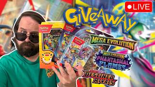 LIVE Mega Evolution, Phantasmal Flames, Destined Rivals Pack Battles + Giveaway