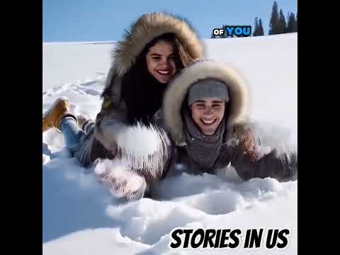 Justin Bieber And Selena Gomez In The Snow Justinbieber Selenagomez Selena Justin Jelena 