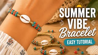 Everyone’s Making This Summer Shell Bracelet! 🐚 Easy DIY Macramé Tutorial