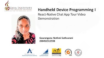 React Native Chat App Java Institute For Advance Technology 