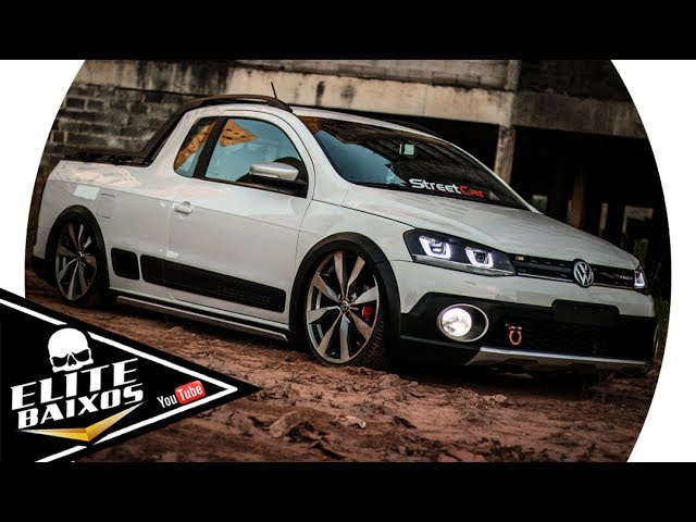 VW Saveiro Cross rebaixada com rodas Volcano Limited aro 18