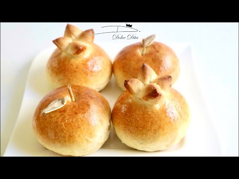 🍎 FAÇONNAGE FACILE Petit Pain ou Brioche Pomme & Grenade / Easy Challah shaping Apple Pomegranate