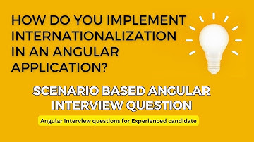 Implement internationalization step by step in Angular application | common angular interview que