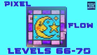 Pixel Flow Levels 66-70 (with Hard + Very Hard Levels) Tutorials/Gameplay #mobilegames #pixelflow