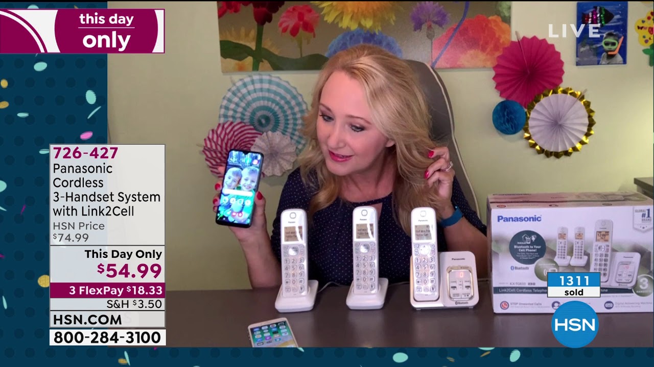 Panasonic Cordless 3Handset Phone System with Link2Cell