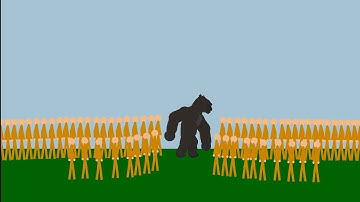 100 Men vs 1 Gorilla - Stickman Animation