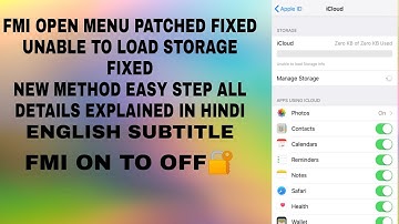 FMI OPEN MENU PATCHED FIXED | UNABLE TO LOAD STORAGE NEW METHOD