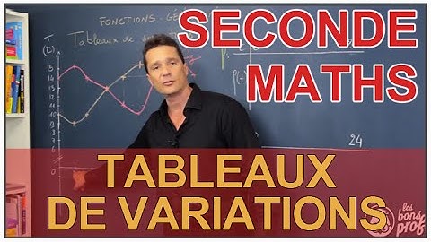 Tableaux de variations - Fonctions - Maths seconde - Les Bons Profs