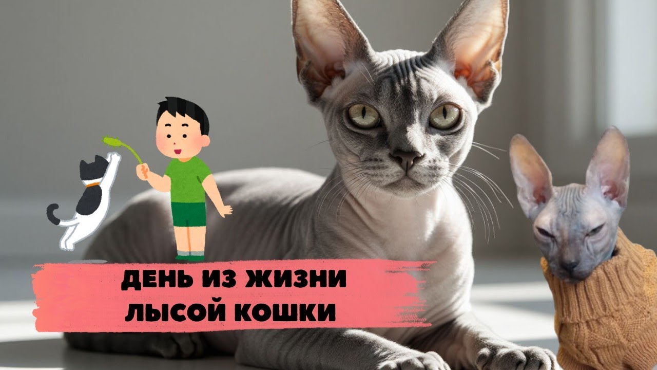 Лысая кошка весь день: что она на самом деле делает?