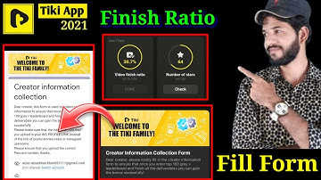 Tiki apps gray tick form | Leadership board form | Bonus points for gray tick | Video finish ratio