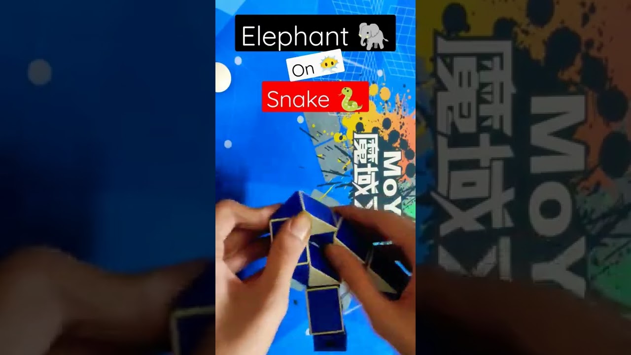 Elephant 🐘 Pattern pn Snake 🐍 Cube 🔥 | Snake Cube Patterns 😍 