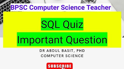 SQL  Quiz | Most Important Question | #bpscteachersyllabus #bpscteachersyllabus #stet #bpscteacher