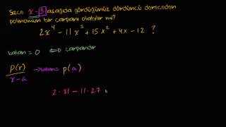 Çarpanları Belirlemek İçin Polinomlarda Kalan Teoremini Kullanma Cebir Polinomlar