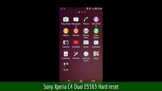 Sony Xperia C4 Dual E5363 Hard reset