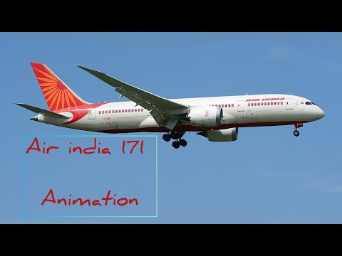 Air India flight 171 crash animation