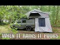 Camping in a Rooftop Tent in the Rain
